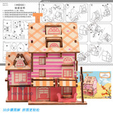 Кофейная деревянная головоломка, игрушка для школьников и студентов, реалистичный домик, вилла, конструктор, DIY