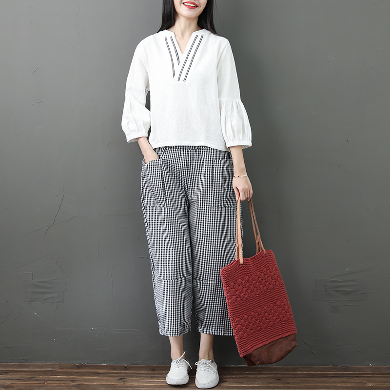 Costume femme en Coton et lin - Ref 3334052 Image 7