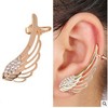 Golden ear clips, fashionable earrings, punk style