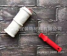 仿砖纹滚筒8寸质感压花滚筒硅藻泥施工工具艺术涂料肌理滚压花滚