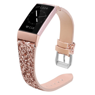 �m�� Fitbit Charge 3 4 �W���ֱ��펧���R�d��ɫŮ��Ƥ��