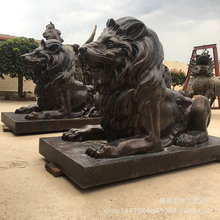 各种铜雕狮子 现货仿古北京同狮子 银行门前汇丰铜狮子故宫门狮