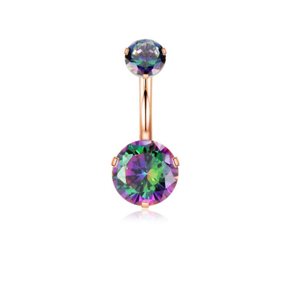 10-Piece Zircon Navel Ring Set Stainless Steel Belly Button Jewelry Dangle detail image 10