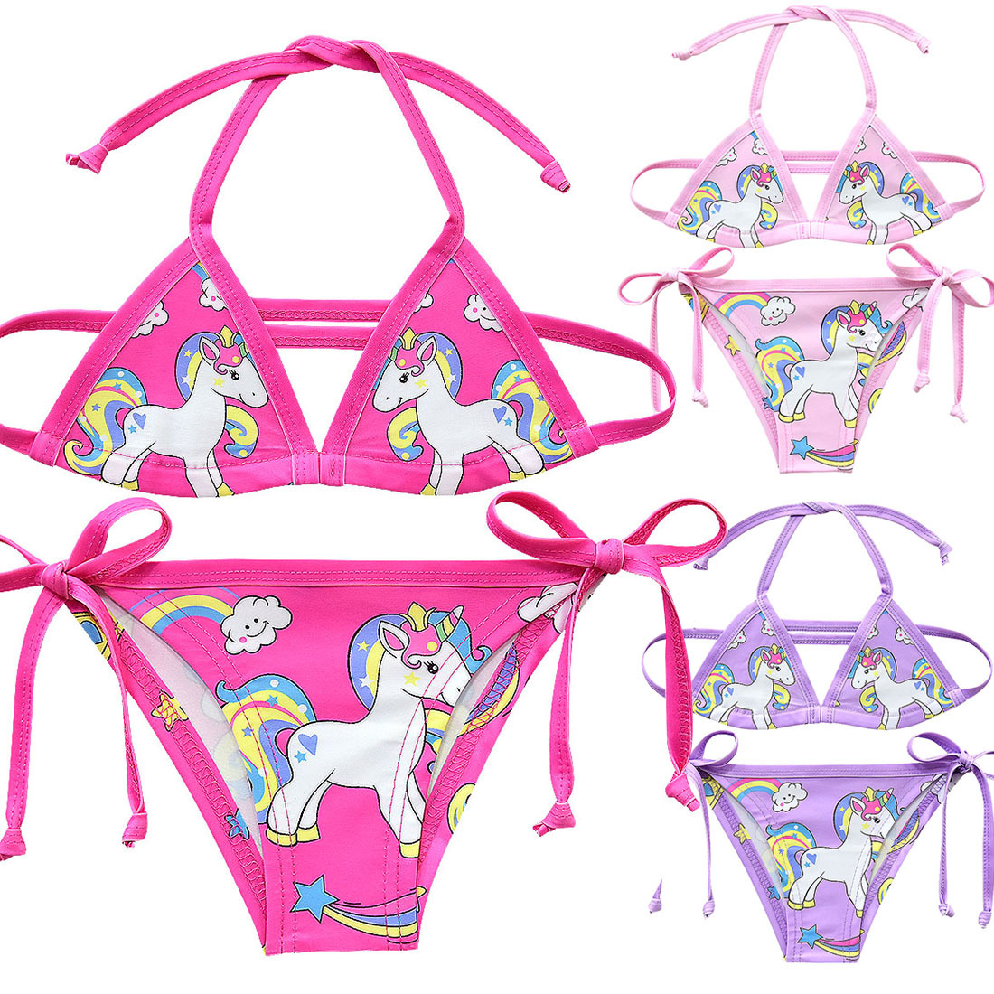 20019 new unicorn unicorn girls swimsuit...