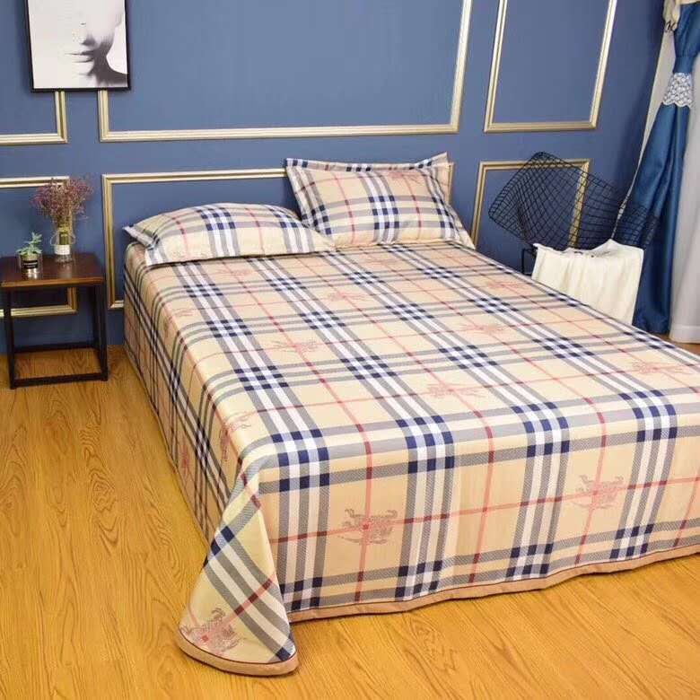 爆款BBL冰絲涼席三件套可水洗可折疊冰絲涼席套件批發