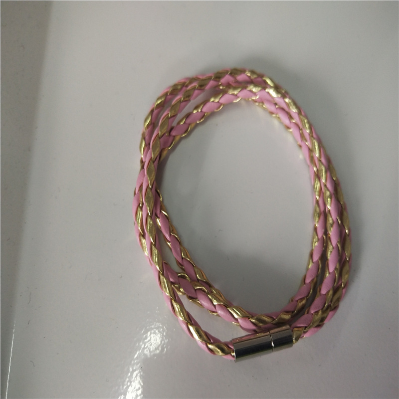 Europäische Und Amerikanische Außenhandels Mode Einfache Mehr Schicht Ige Gewebte Twist-armbänder Männer Und Frauen Paar Leders Eil Armband Armband Armband display picture 3