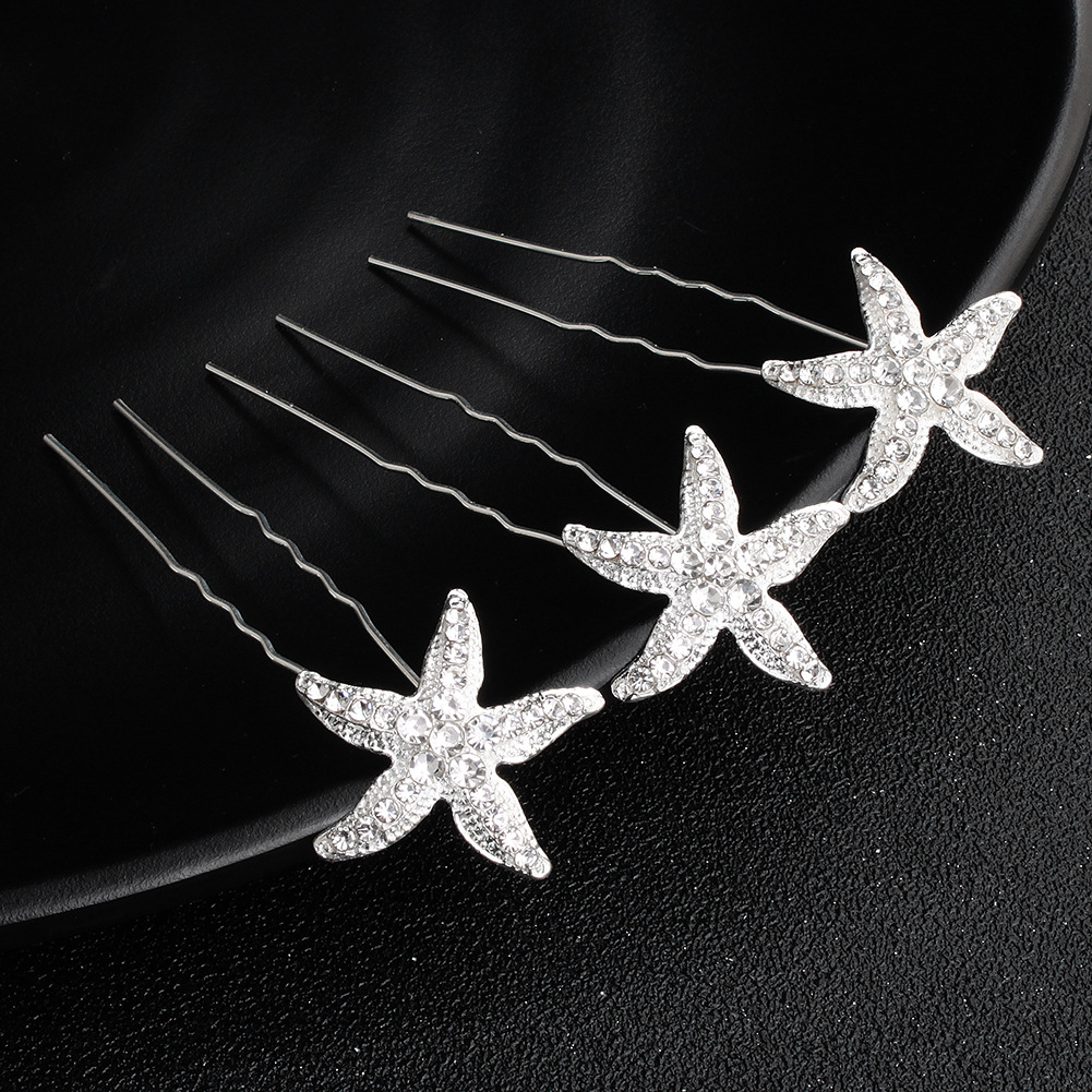 Star Pattern All Seasons Season Women's Gender Plating Design Vacation, Simple Style Style Vacation Simple Style Women's Star Alloy Plating Hair Sticks