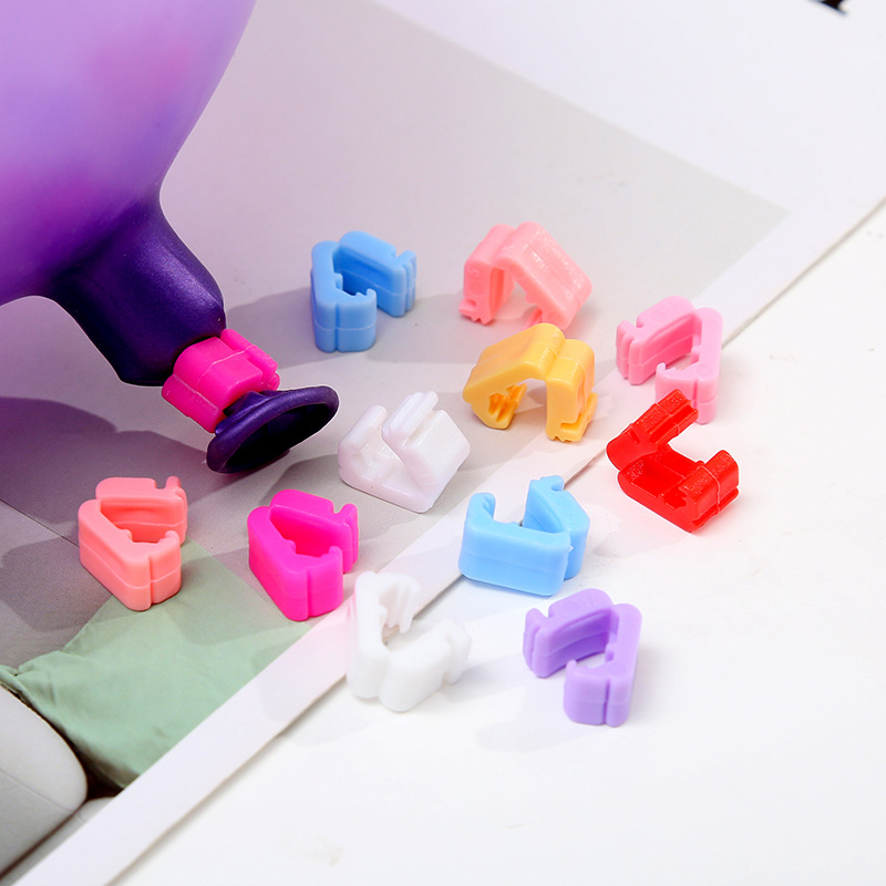 Color balloon clip wedding supplies holiday birthday balloon accessories 100 pieces of balloon seal clip