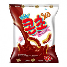 韓國進口零食CROWN克麗安巧克力芝士味玉米脆條66g膨化食品批發