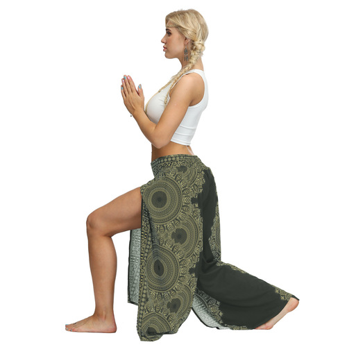 Yoga pants for women printed loose slit wide leg pants women yoga fitness exercise Yoga Dance Pants