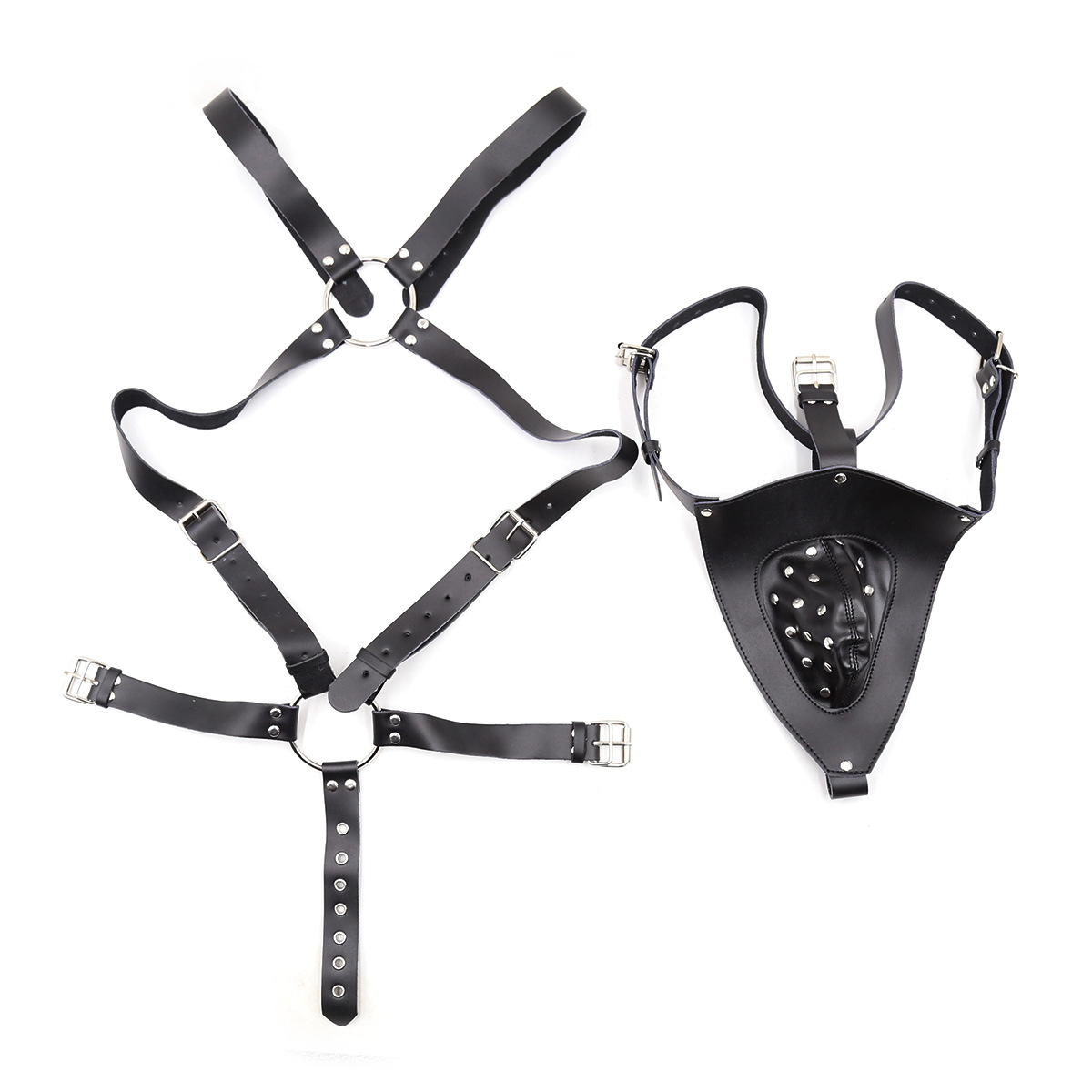 Ropa de cuero PU para hombre, arnés de bondage, disfraces para discoteca, traje de cuero para pole dance, venta al por mayor de juguetes sexuales de fábrica. image 5