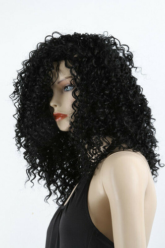 Curly Hair Wigs Parrucche per capelli ricci One piece of long curly black wig sold by e-commerce in Africa