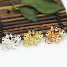 diy饰品配件铸铜保色金银花枝挂件古风新娘头饰手工材料diy发簪