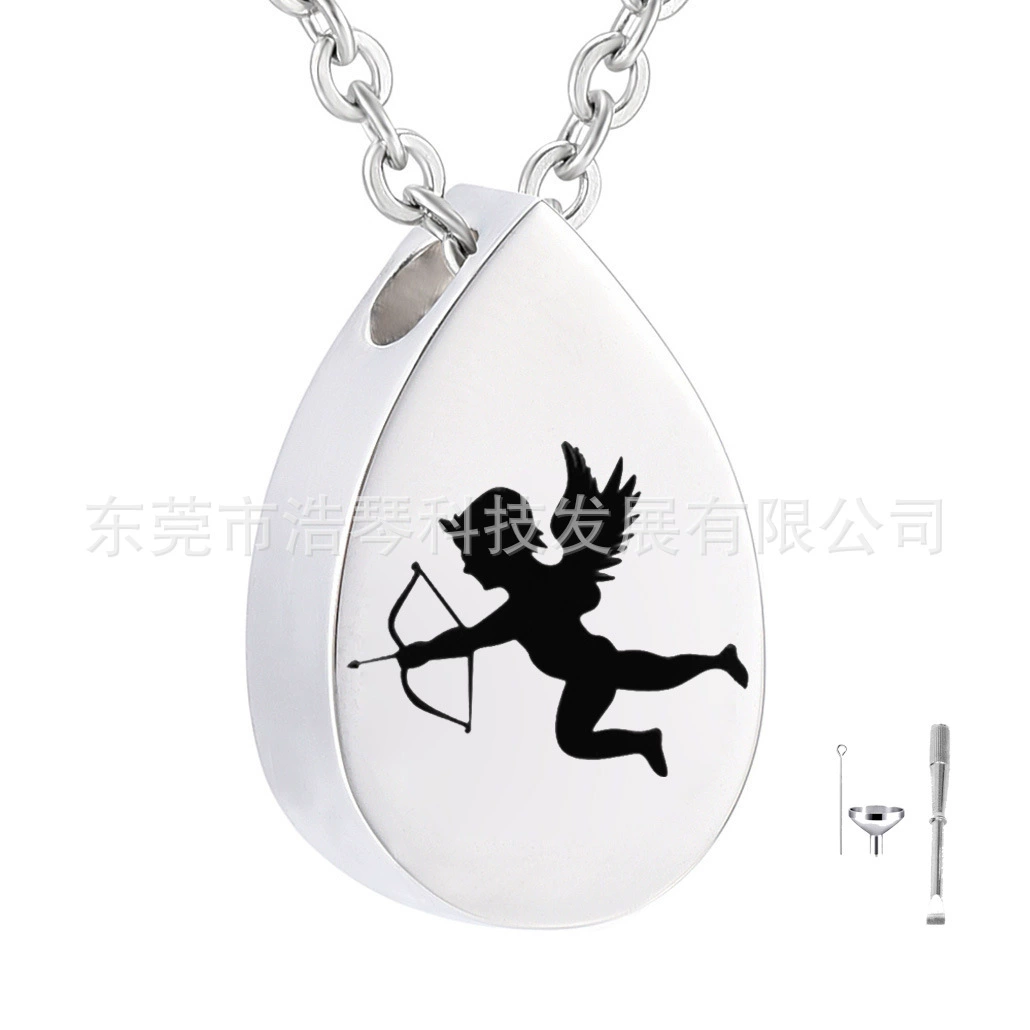 Европейские и американские горячие продажи модные популярные ювелирные изделия Капли-образный корень шкатулка кулон памятные любимчика cinerary ожерелье флакон духов