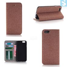 带卡槽钱包的翻盖牛仔布手机壳适用于Iphone 7