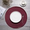 Explosion round PP simple style meal cushion coating pad tableware cushion dish pad Japanese imitation grass compilation table cushion