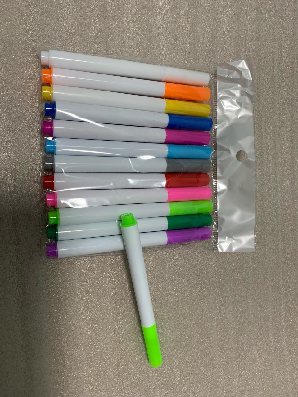 12色可选儿童专用黑板白板笔迷你灯板笔水性可擦液体粉笔