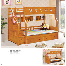 新款上市橡木床原木廠家直接批發全木質兒童雙層上下床 家裝建材