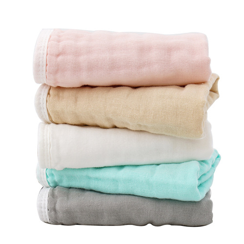 Cotton gauze square towel, newborn baby saliva towel, infant handkerchief, colorful high-density face towel, children's small towel