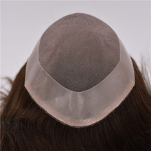 厂家批发直销 外销款全手织 100%真人假发  toupee 男士 倒顺