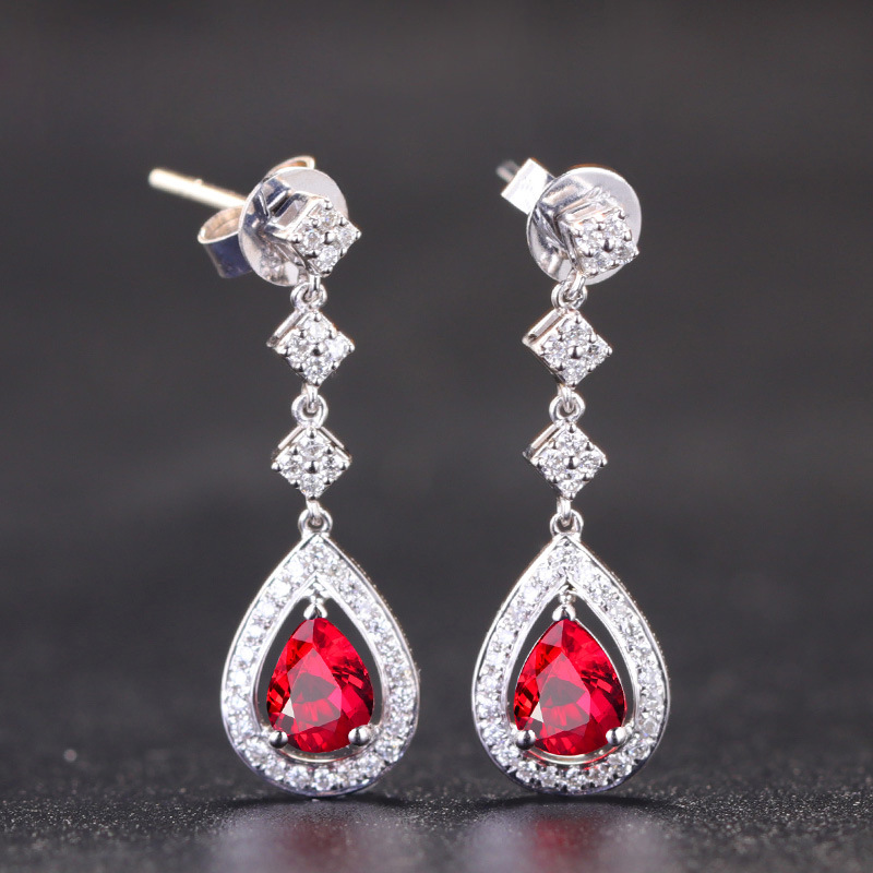fashionable elegant copper platinum earrings drop-shaped