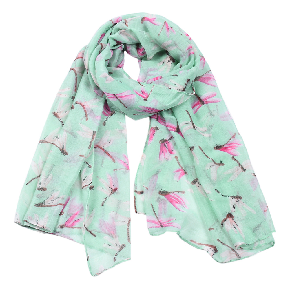 Foulard imprimé libellule unisexe cape de plage été léger_voghion.com