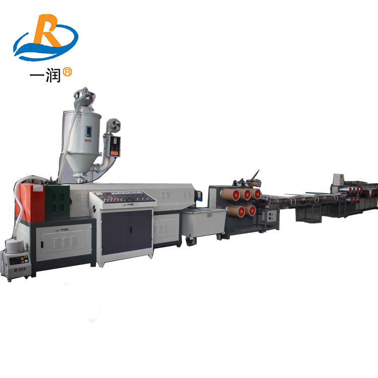 莱州一润机械养殖PPPE扁丝绳拉丝机组耐腐蚀抗老化朝鲜麻绳设备