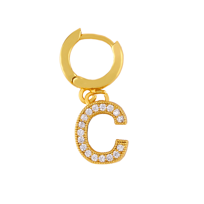Alphabet Earrings With Diamonds display picture 23