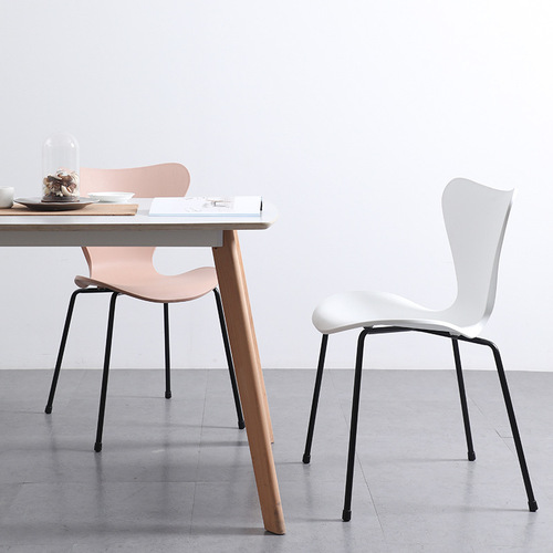 Nordic chair ins Internet celebrity light luxury home backrest dining chair desk simple modern backrest stool leisure plastic