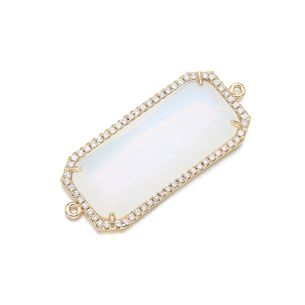 Simple Rectangle Micro-inlaid Zircon Jewelry Accessories Wholesale Nihaojewelry display picture 5