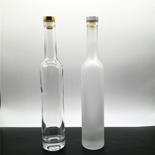 厂家直供500ml晶白料圆柱白酒玻璃瓶 蒙砂透明洋酒瓶瑞升玻璃制品