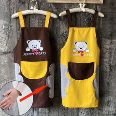 Hand Towel Apron Waterproof Stainproof Home Kitchen Cooking Waist Apron Korean Style Creative Cute Bear Neck Wipe Towel Apron