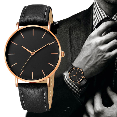 European and American simple casual fashion watches student belt quartz watches men's and women's couple watches cross-border best-selling men's watches