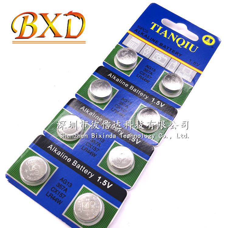 天球 AG13 LR44 357A SR44 A76 LR1154 纽扣电子电池温度计助听器