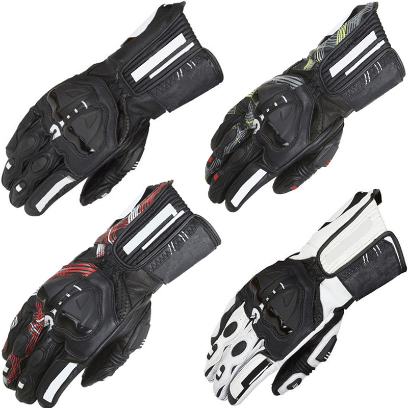 재규어 Furygan AFS19 가죽 오토바이 반대로 가을 장갑 탄소 섬유 긴 장갑