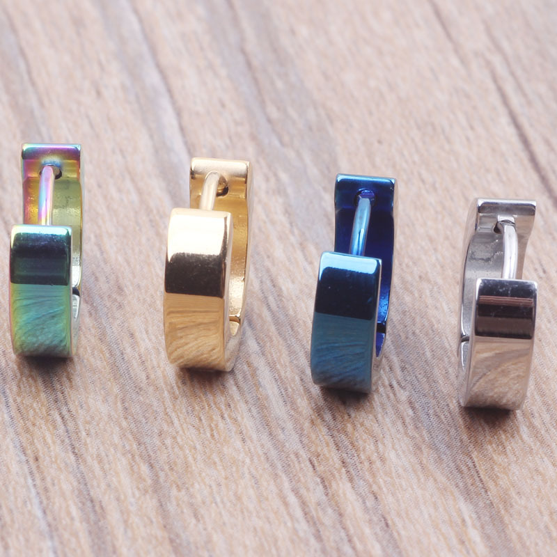 Titanium Steel Korean Style Classic Simple Earrings for Women and Men, Piercing Jewelry detail image 8