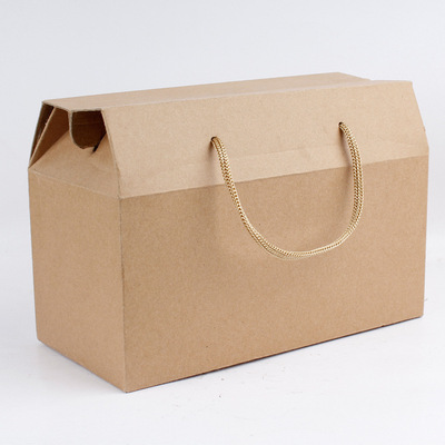 现货批发5斤装水果包装盒高档 通用月饼土特产瓦楞坑手提纸盒彩印|ru