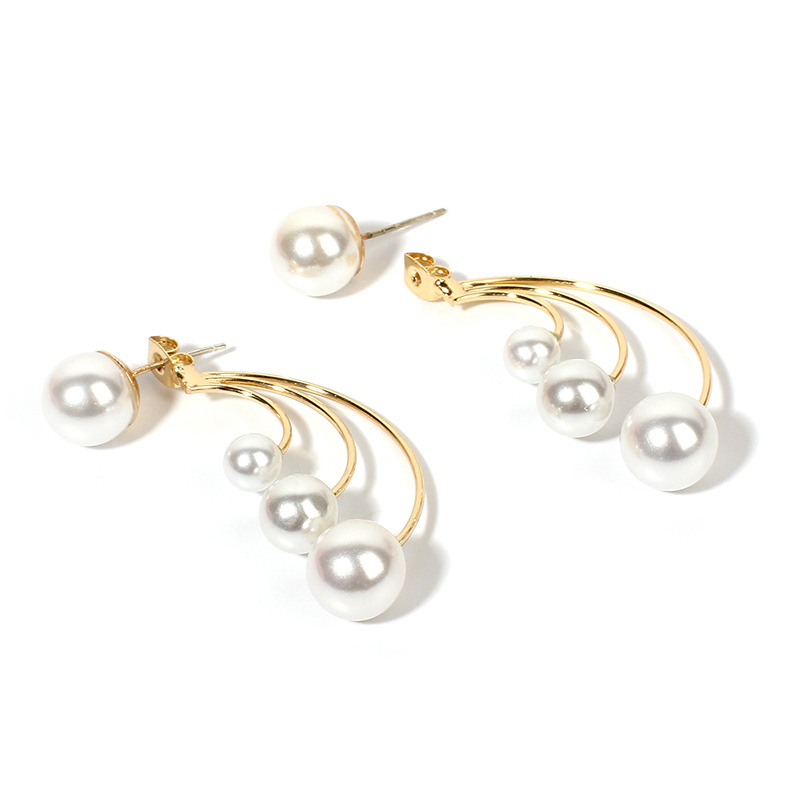 Boucles D&#39;oreilles De Style Bohème À Perles Multicouches En Cuivre display picture 1
