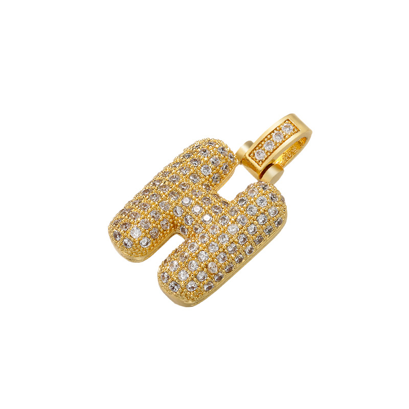 6g Weight Pendant Jewelry Making Type Zircon Inlay Material DIY Jewelry Accessories Classification 1 Piece Quantity Copper Material Letter Pattern All Seasons Season Polished Finish Plating Design Hip-Hop Style White, Gold Color 1 Piece Copper Zircon Bubble Letter Polished Pendant DIY Jewelry Accessories 9