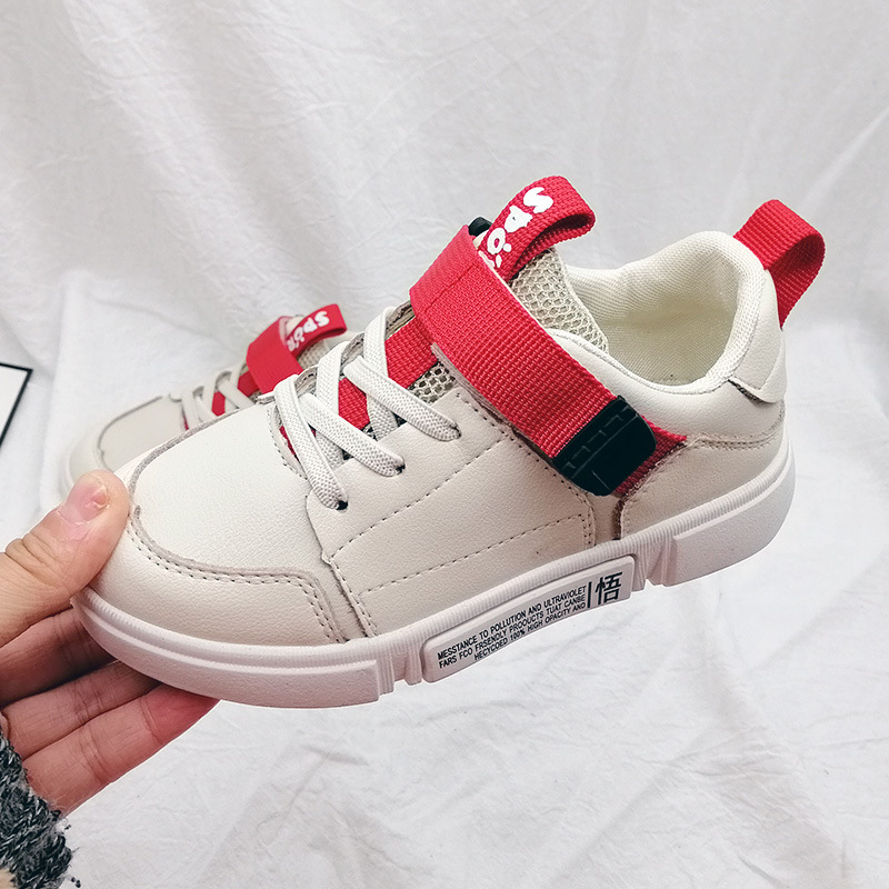 2019儿童春季新款悟道男童休闲鞋真皮韩版学生鞋板鞋耐磨一件代发|ms