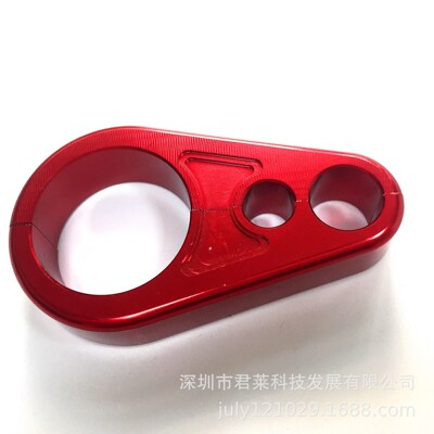 红色氧化铝合金6063拉环扣定制精密CNC机械加工