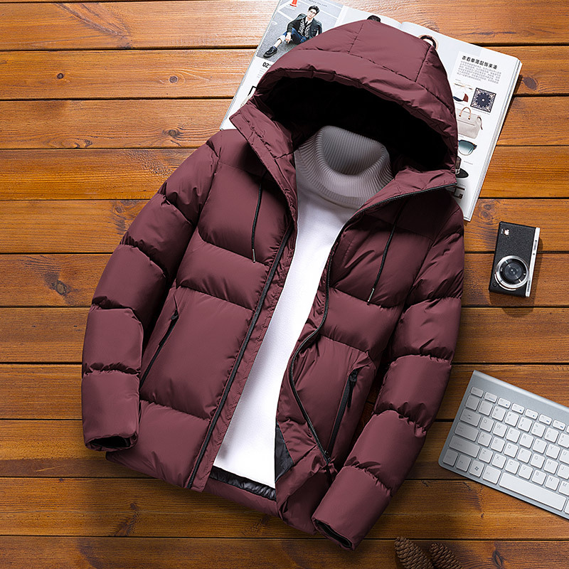 Amazon otoño y invierno hombres con capuzas engrosados de algodón sólido de gran tamaño casual versátil de moda de algodón hombre