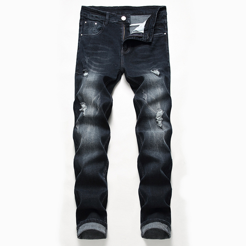 Jean homme droit délavé style décontracté et tendance_voghion.com