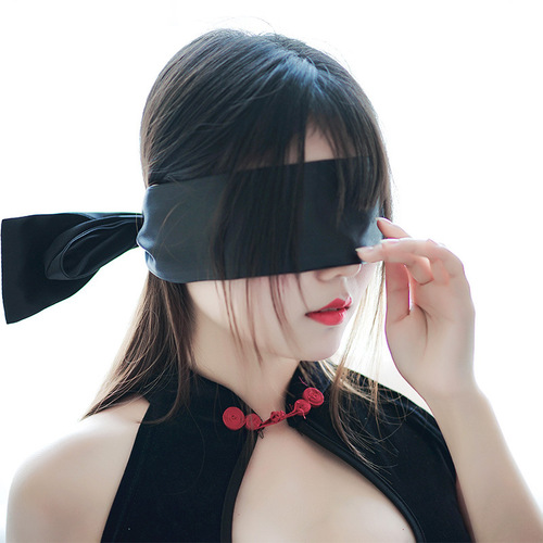 Wholesale two-dimensional silk eye mask, adult sex accessories, blackout satin, can be used as a strap belt PJ0450