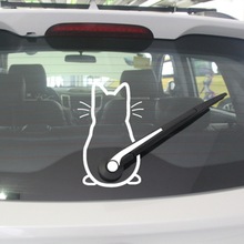 创意小猫尾巴汽车后窗玻璃贴 笔记本电脑贴纸
