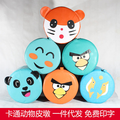 創意時尚卡通皮凳子家用客廳茶幾小皮墩小圓凳沙發凳環保PU換鞋凳