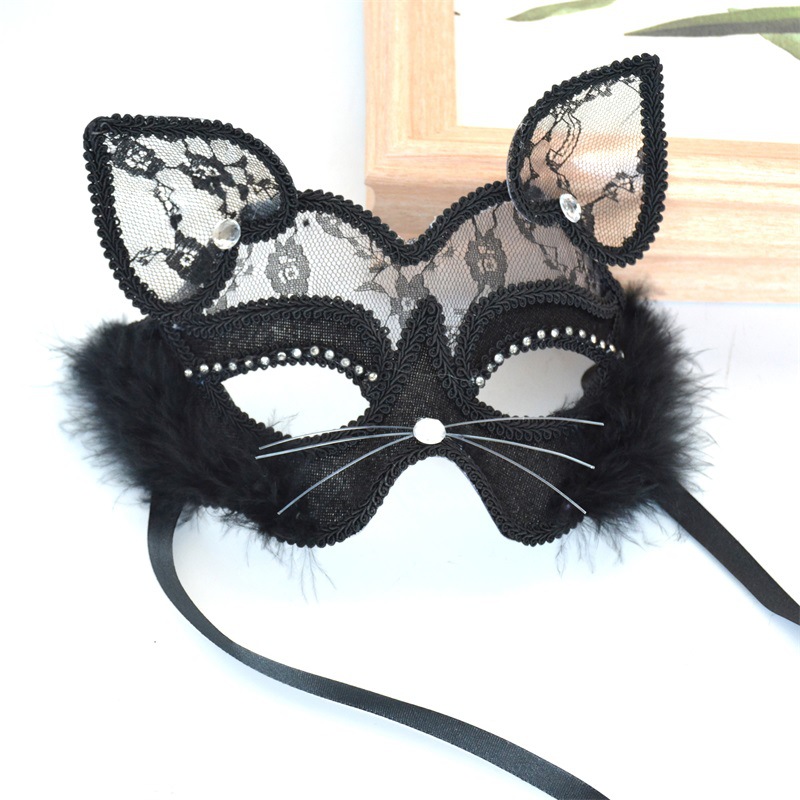 Masquerade Lace Cat Face Mask