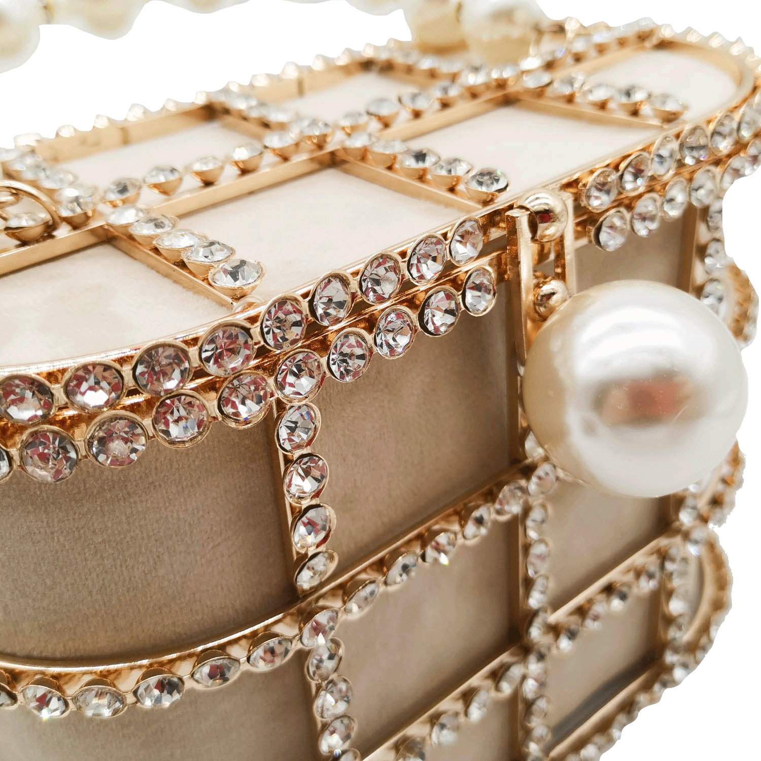 New Fashion Female Bag Metal Bucket Bag Pearl Diamond Bag Handbag With Chain Bag Wholesale display picture 13