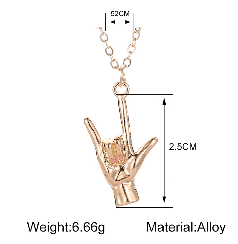 Fashion Hand Gesture Palm Necklace display picture 1