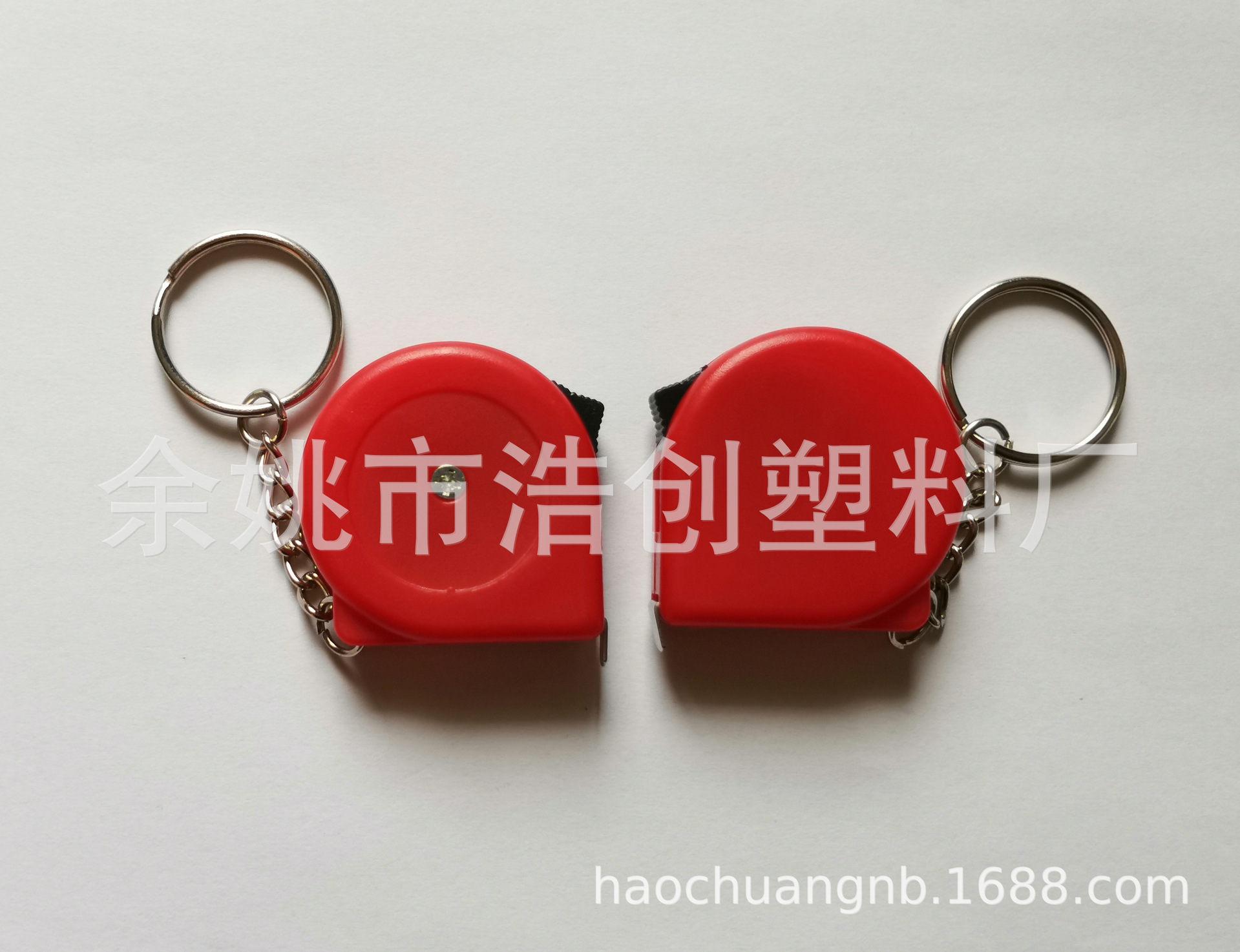 圆形1米钢卷尺钥匙扣 带开关钢尺带钥匙圈促销礼品赠品广告可印刷